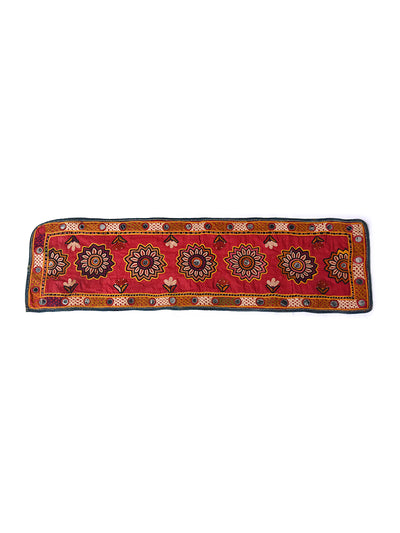 Hand embroidered folk textile Sash,Bokani, Kutch (Gujarat) Pakko - 2235 - ahmedabadtrunk.in