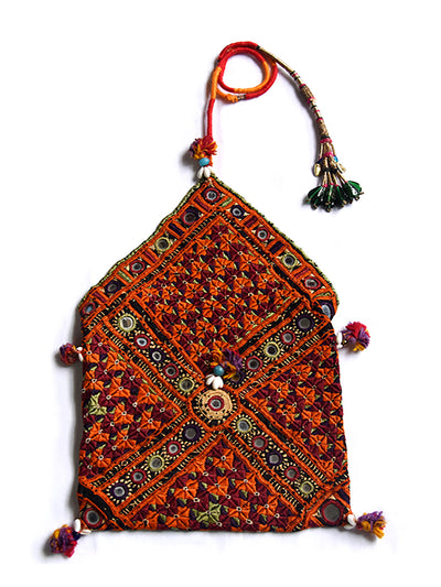 Hand embroidered, Pouch, Kutch (Gujarat) 2238 - ahmedabadtrunk.in