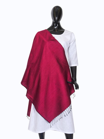 Banarasi Raw Silk Stole Handwoven Stoles Medium Pink - ahmedabadtrunk.in