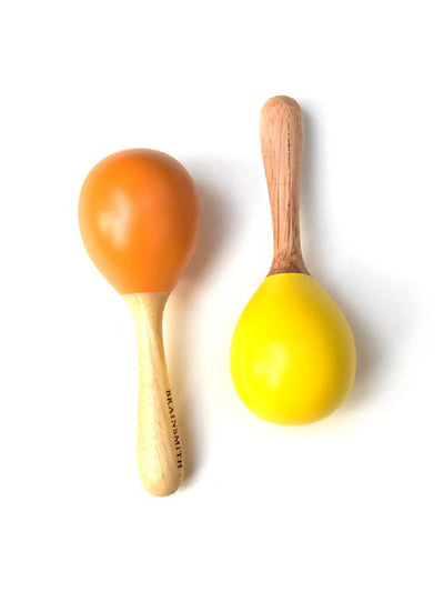 Wooden Rattles For Kids Orange and yellow for kids - ahmedabadtrunk.in