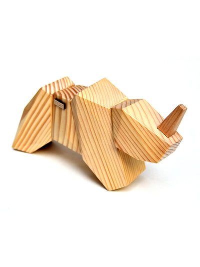 Wooden Toy Magnetic Rhino For Kids - ahmedabadtrunk.in