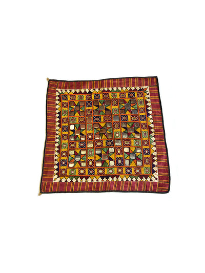 Hand embroidered, wall hanging, Chakla, Kutch (Gujarat) Kathi - 2165 - ahmedabadtrunk.in
